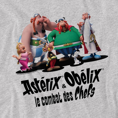 Heather Grey - Pack Shot - Asterix Unisex Adult Gauls Together T-Shirt
