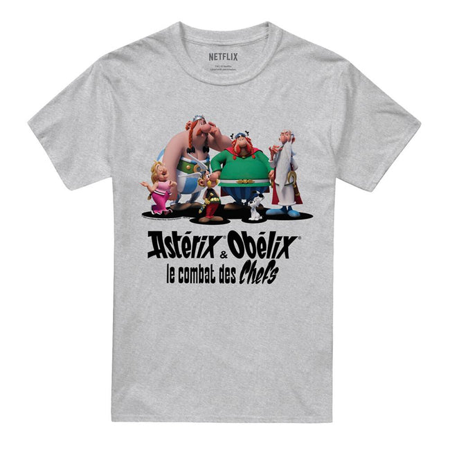 Heather Grey - Front - Asterix Unisex Adult Gauls Together T-Shirt
