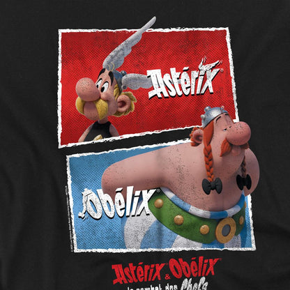 Black - Back - Asterix Unisex Adult Heroic Boxes Long-Sleeved T-Shirt