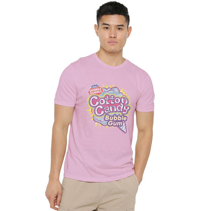 Pink - Side - Dubble Bubble Unisex Adult Candy Floss T-Shirt