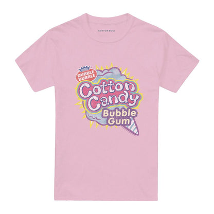 Pink - Front - Dubble Bubble Unisex Adult Candy Floss T-Shirt