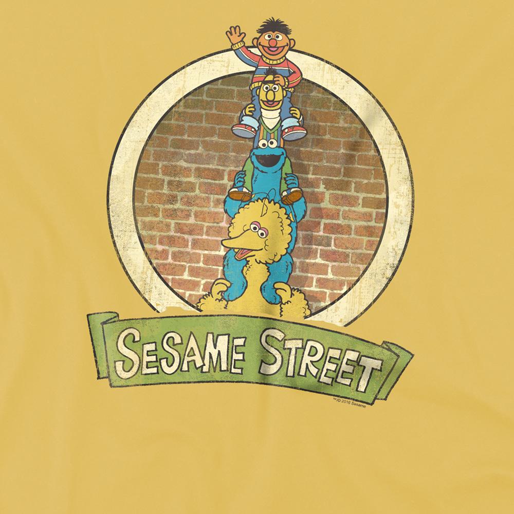 Banana Yellow - Side - Sesame Street Unisex Adult Group T-Shirt