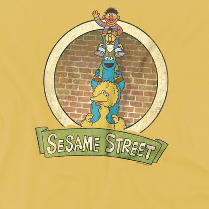 Banana Yellow - Side - Sesame Street Unisex Adult Group T-Shirt