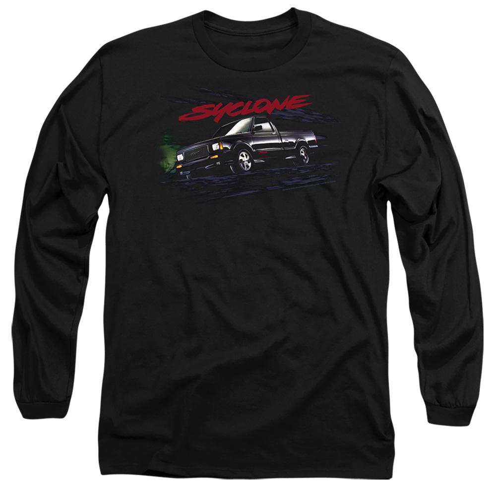 Black - Side - GMC Unisex Adult Syclone Long-Sleeved T-Shirt