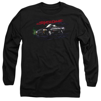 Black - Side - GMC Unisex Adult Syclone Long-Sleeved T-Shirt