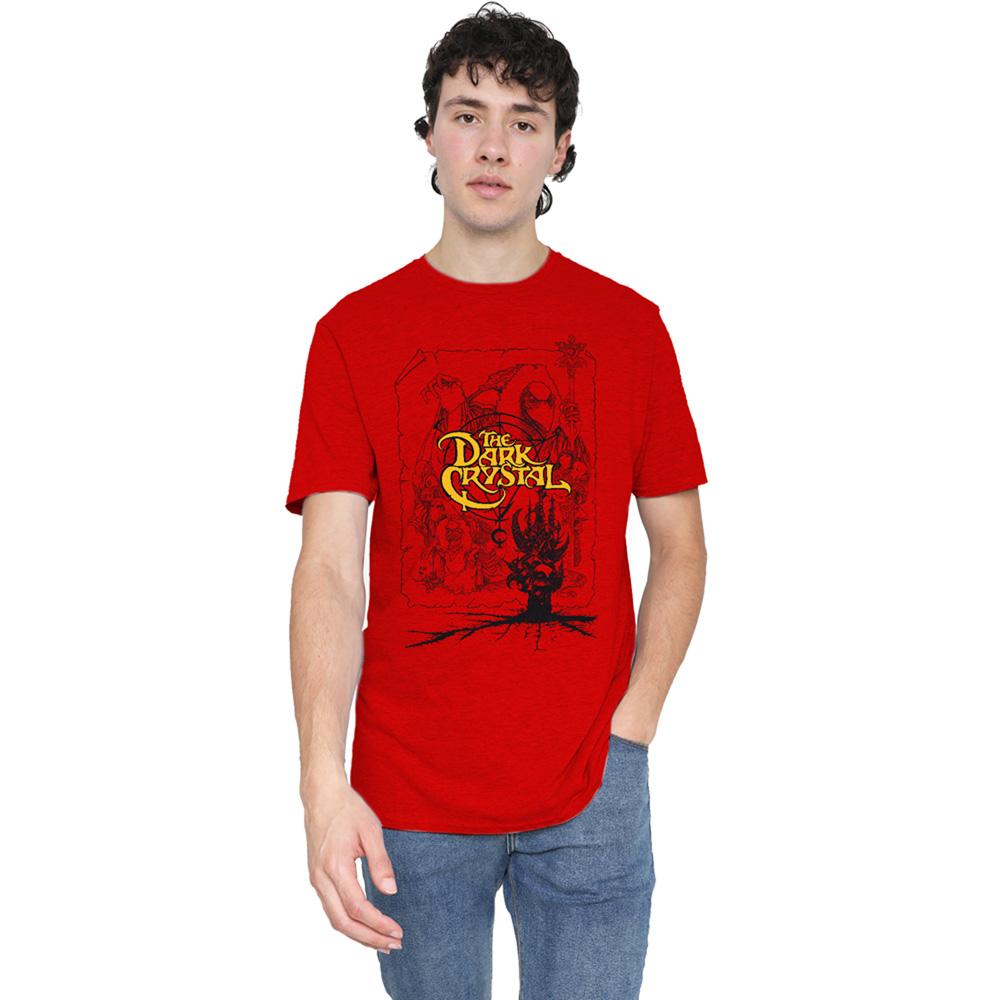 Red - Back - Dark Crystal Unisex Adult Poster Heather T-Shirt