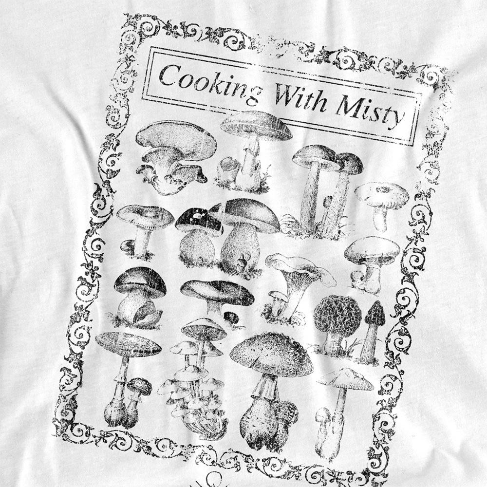White - Side - Yellowjackets Unisex Adult Cooking With Misty T-Shirt