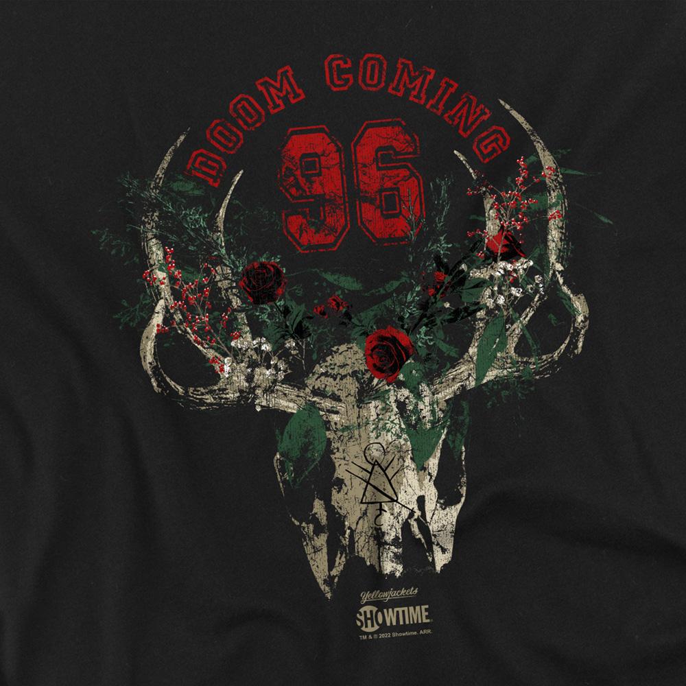 Black - Side - Yellowjackets Unisex Adult Doom Coming 96 T-Shirt