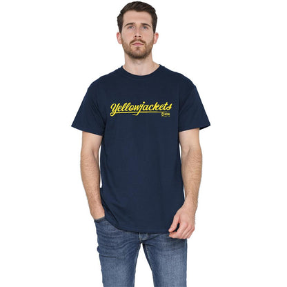 Navy - Side - Yellowjackets Unisex Adult Logo T-Shirt