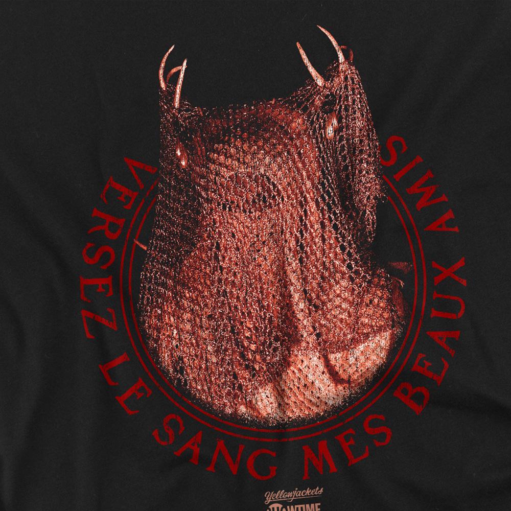 Black - Pack Shot - Yellowjackets Unisex Adult Versez Le Sang Mes Beaux Amis T-Shirt