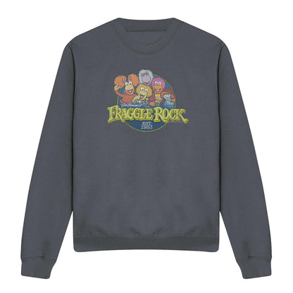 Charcoal - Front - Fraggle Rock Unisex Adult Circle Logo Sweatshirt