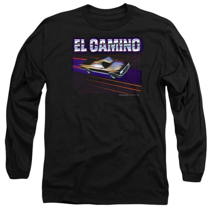 Black - Side - Chevrolet Unisex Adult El Camino 85 Long-Sleeved T-Shirt