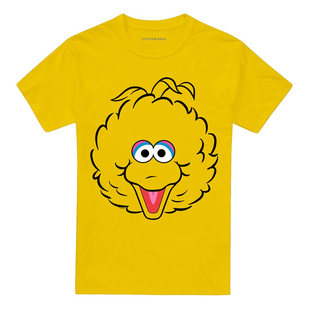 Yellow - Front - Sesame Street Unisex Adult Big Bird Full Face T-Shirt