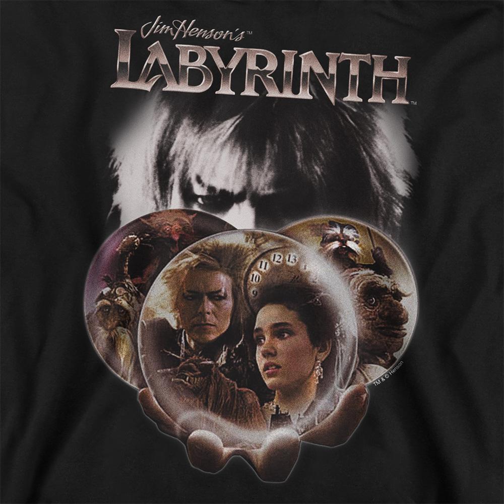 Black - Side - Labyrinth Unisex Adult Globe Sweatshirt