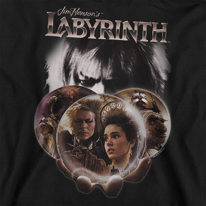 Black - Side - Labyrinth Unisex Adult Globe Sweatshirt