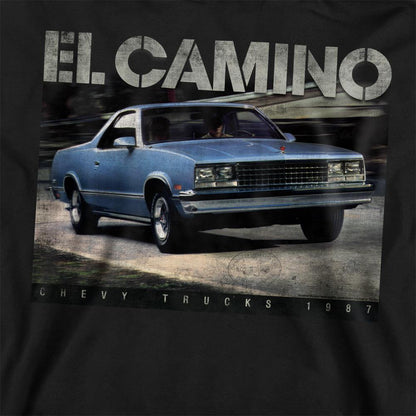 Black - Side - Chevrolet Unisex Adult El Camino Truck 87 Sweatshirt