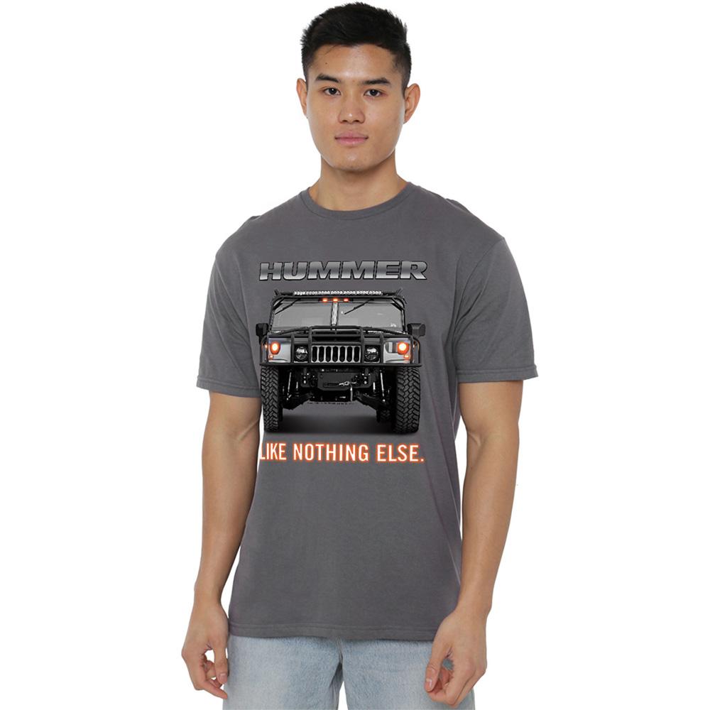 Charcoal - Back - Hummer Unisex Adult Like Nothing Else T-Shirt