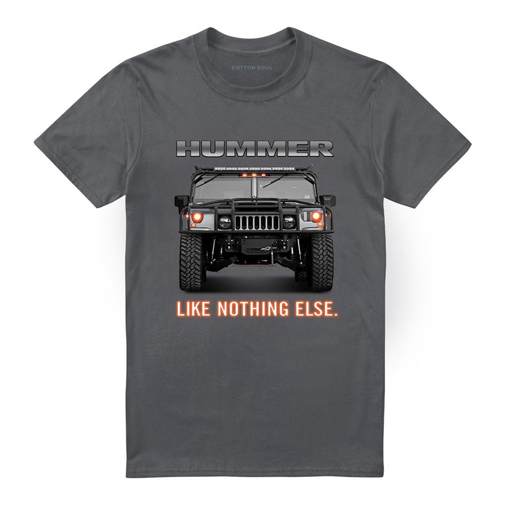 Charcoal - Front - Hummer Unisex Adult Like Nothing Else T-Shirt