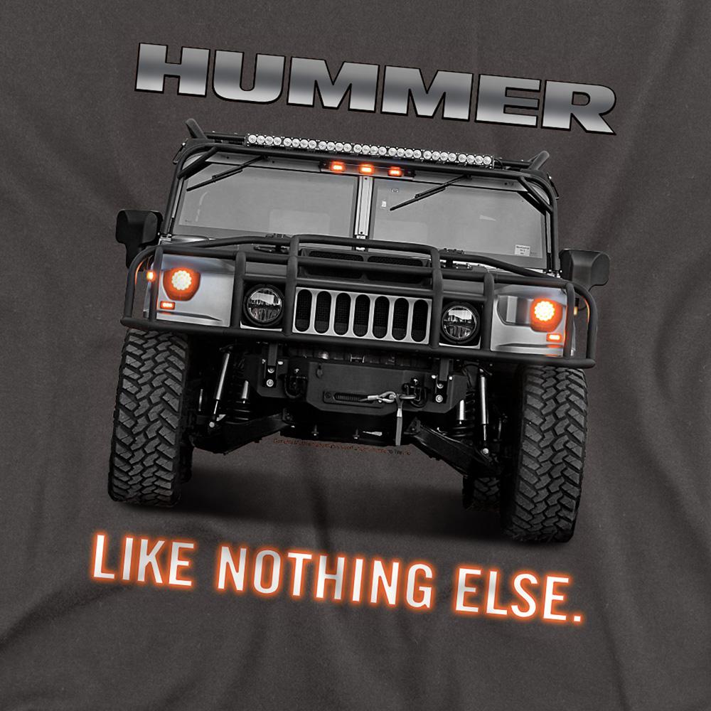 Charcoal - Side - Hummer Unisex Adult Like Nothing Else Long-Sleeved T-Shirt