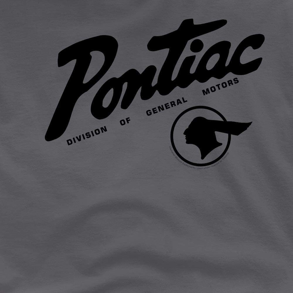 Charcoal - Side - Pontiac Unisex Adult Division Logo T-Shirt