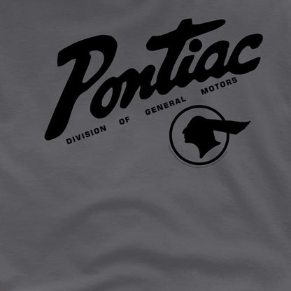 Charcoal - Side - Pontiac Unisex Adult Division Logo T-Shirt