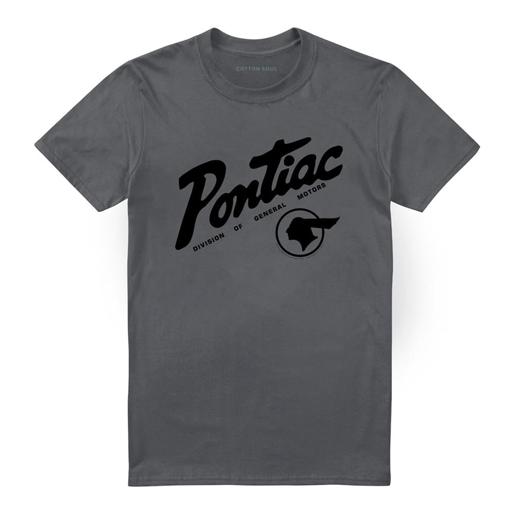 Charcoal - Front - Pontiac Unisex Adult Division Logo T-Shirt