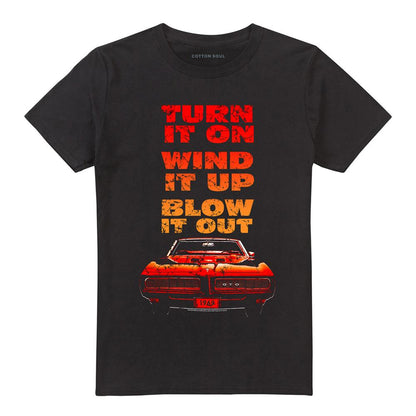 Black-Red - Front - Pontiac Unisex Adult Blow It Out Gto T-Shirt