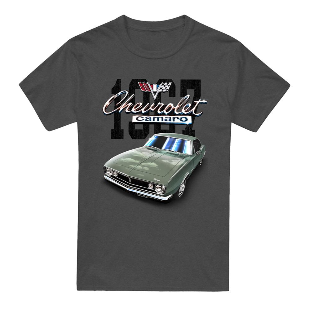 Charcoal - Front - Chevrolet Unisex Adult Classic Camaro Heather T-Shirt
