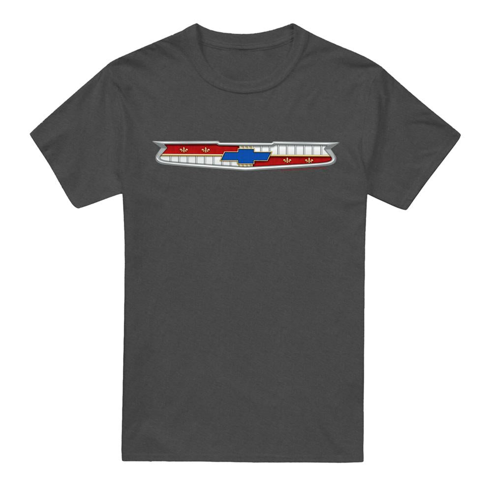 Charcoal - Front - Chevrolet Unisex Adult 56 Bel Air Emblem Heather T-Shirt