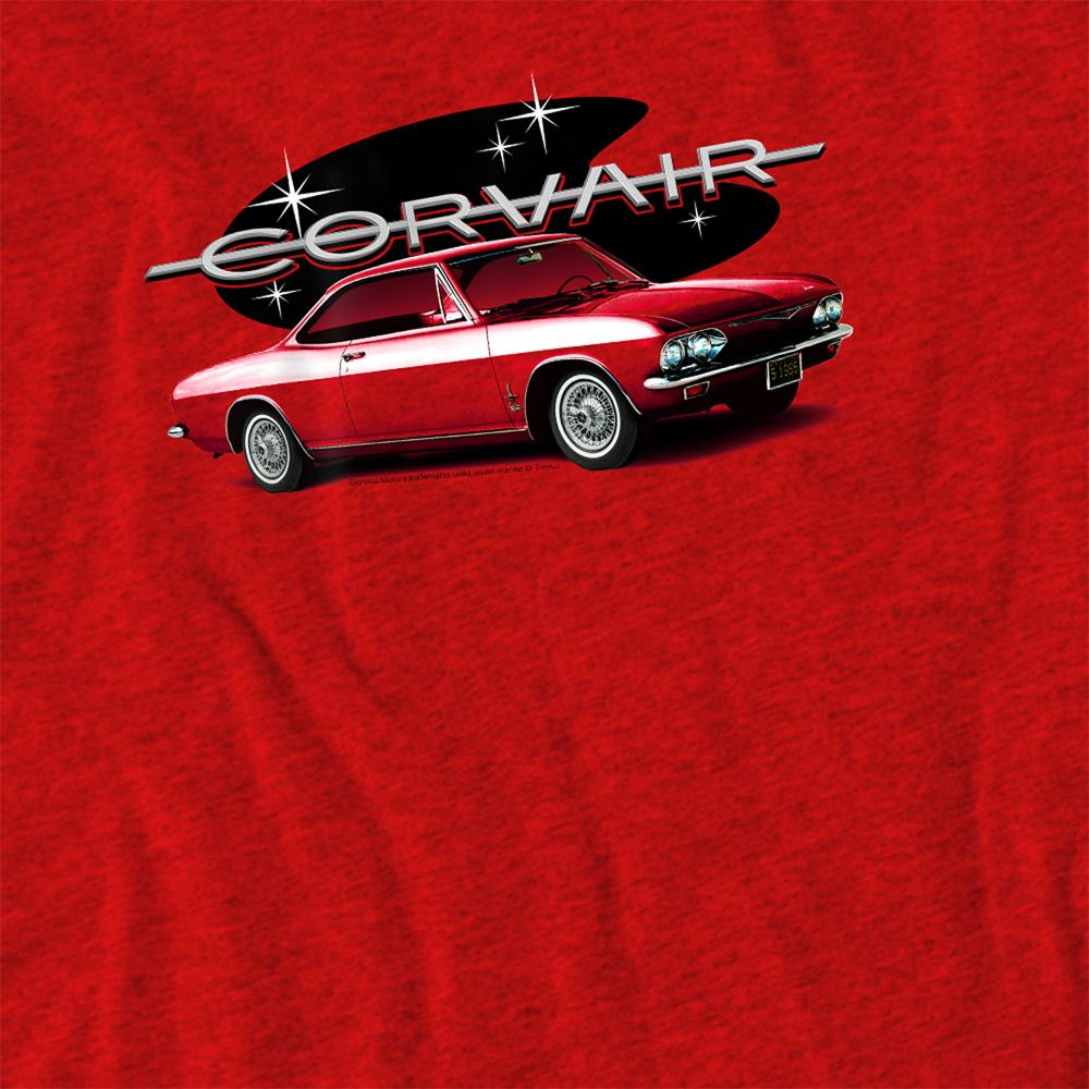 Heather Red - Side - Chevrolet Unisex Adult 65 Corvair Mona Spyda Coupe Heather T-Shirt