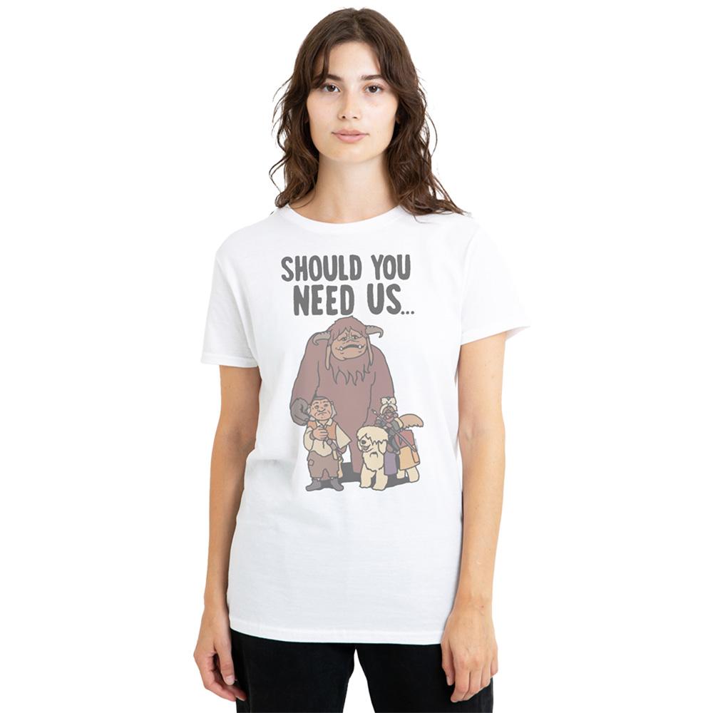 White - Back - Labyrinth Womens-Ladies Should You Need Us T-Shirt
