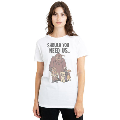 White - Back - Labyrinth Womens-Ladies Should You Need Us T-Shirt