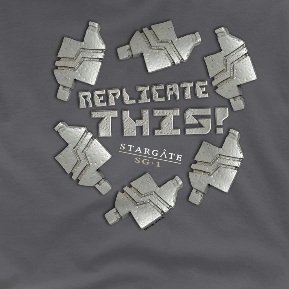 Charcoal - Side - Stargate SG-1 Unisex Adult Replicate This T-Shirt