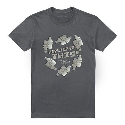 Charcoal - Front - Stargate SG-1 Unisex Adult Replicate This T-Shirt