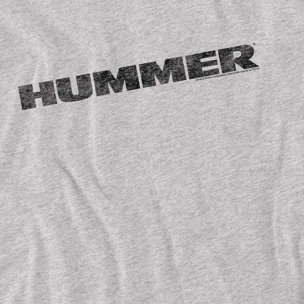 Athletic Heather - Side - Hummer Unisex Adult Distressed Logo T-Shirt