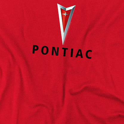 Red - Side - Pontiac Unisex Adult Arrowhead T-Shirt