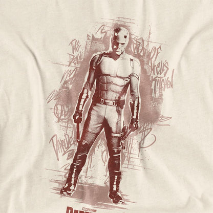 Natural - Side - Daredevil Womens-Ladies Born Again Hell´s Kitchen Graffiti T-Shirt