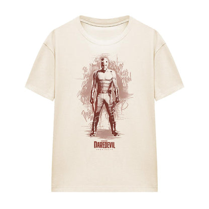 Natural - Front - Daredevil Womens-Ladies Born Again Hell´s Kitchen Graffiti T-Shirt