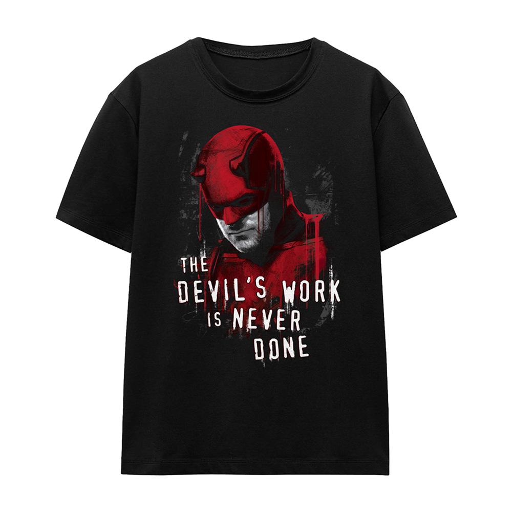 Black - Lifestyle - Daredevil Womens-Ladies Born Again The Devil´s Work Is Never Done T-Shirt