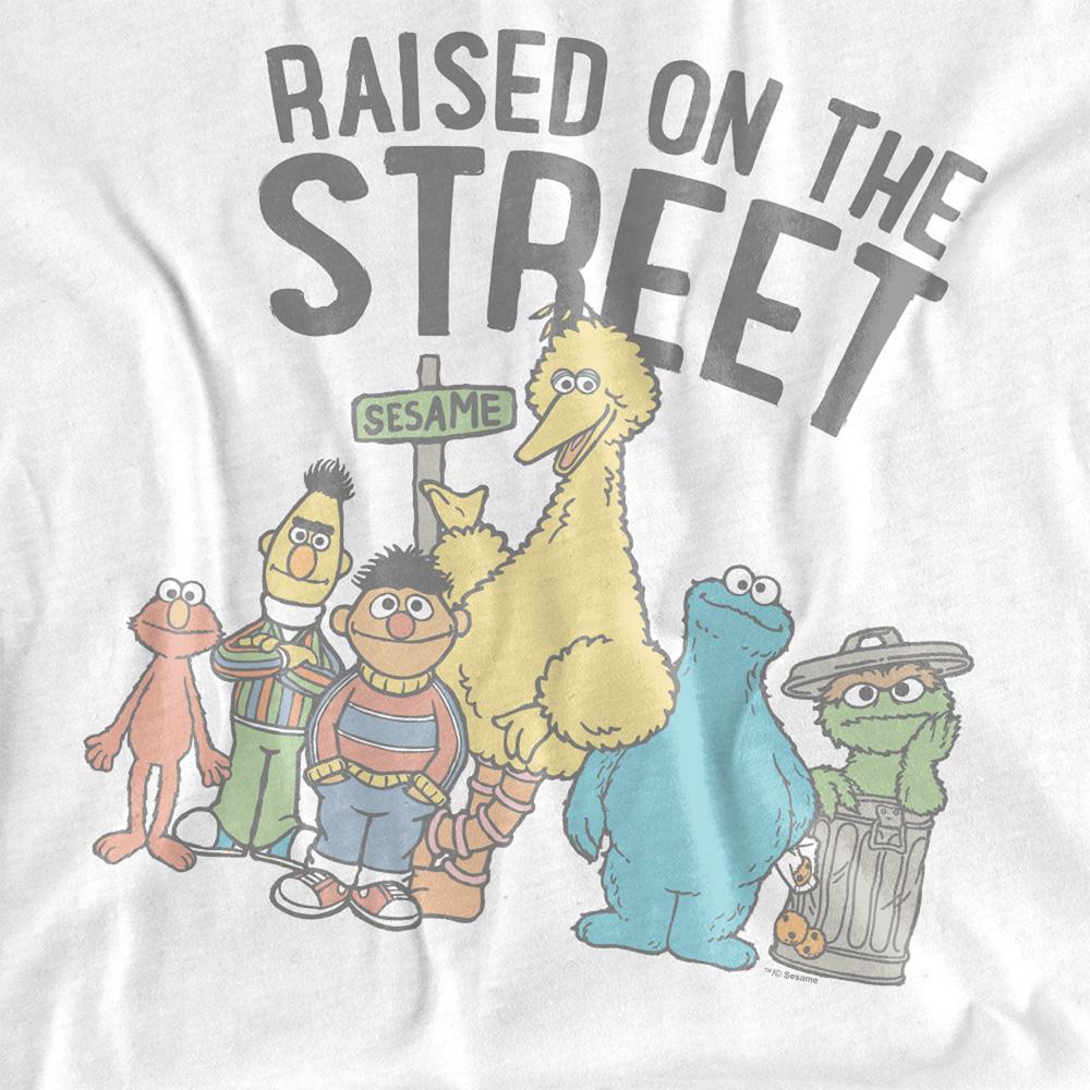 White - Side - Sesame Street Womens-Ladies The In My Hood T-Shirt