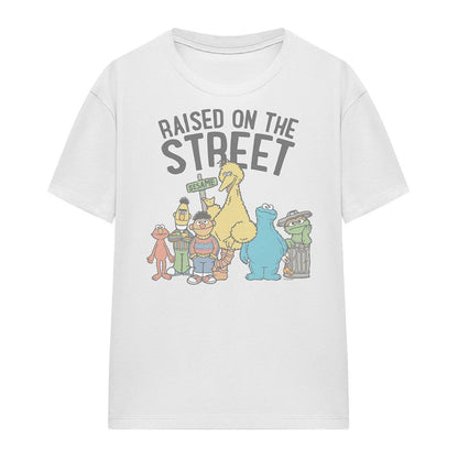 White - Front - Sesame Street Womens-Ladies The In My Hood T-Shirt