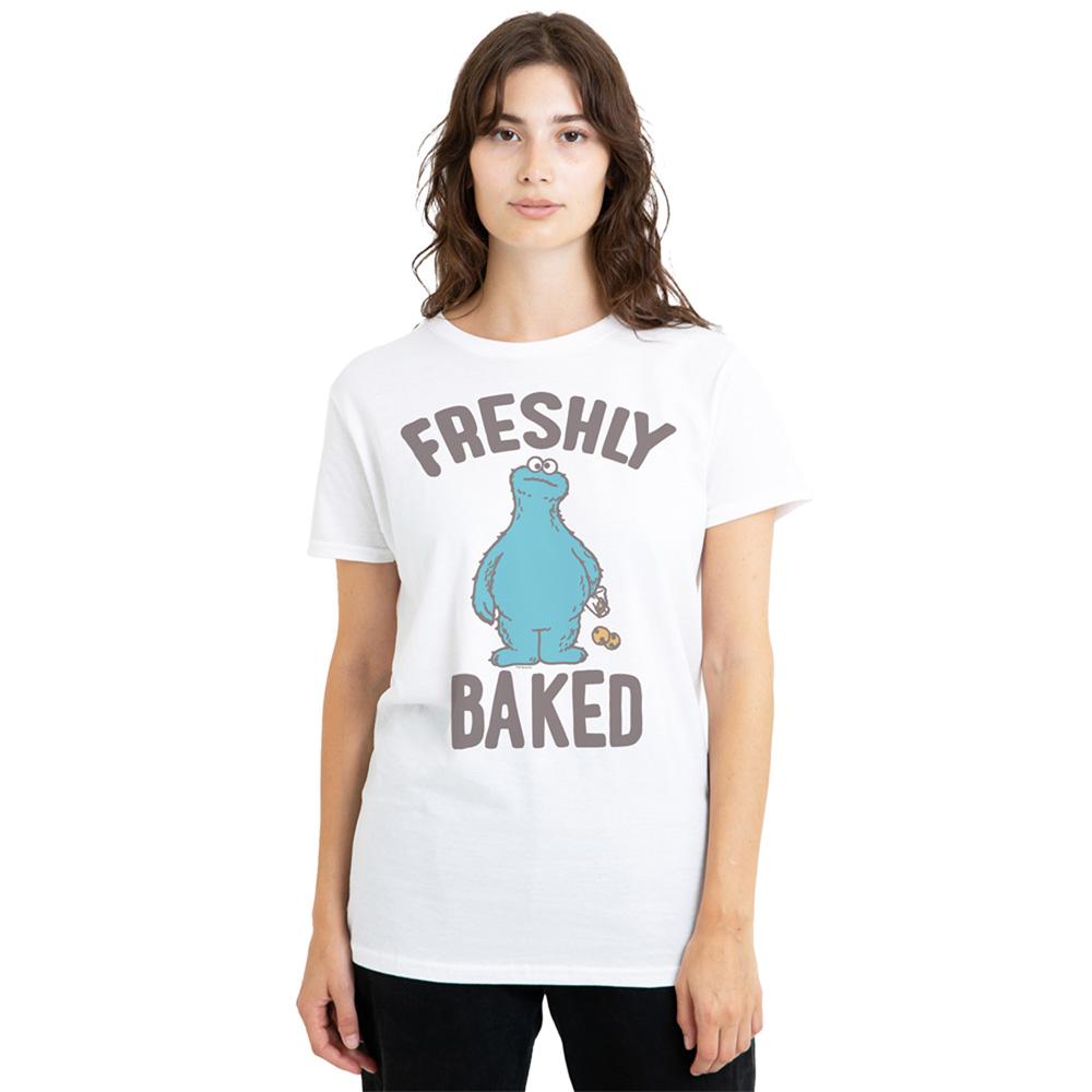 White - Back - Sesame Street Womens-Ladies The Right Out The Oven T-Shirt