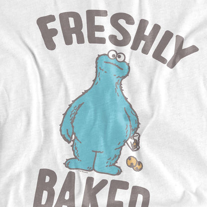White - Side - Sesame Street Womens-Ladies The Right Out The Oven T-Shirt