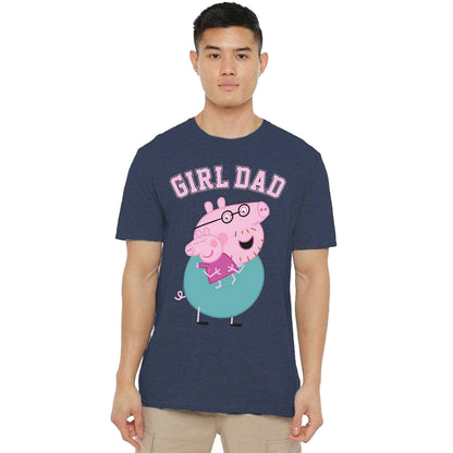 Heather Navy - Lifestyle - Peppa Pig Unisex Adult Girl Dad Daddy Pig Heather T-Shirt