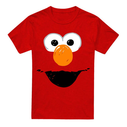 Red - Front - Sesame Street Unisex Adult Elmo Sketch Heather T-Shirt