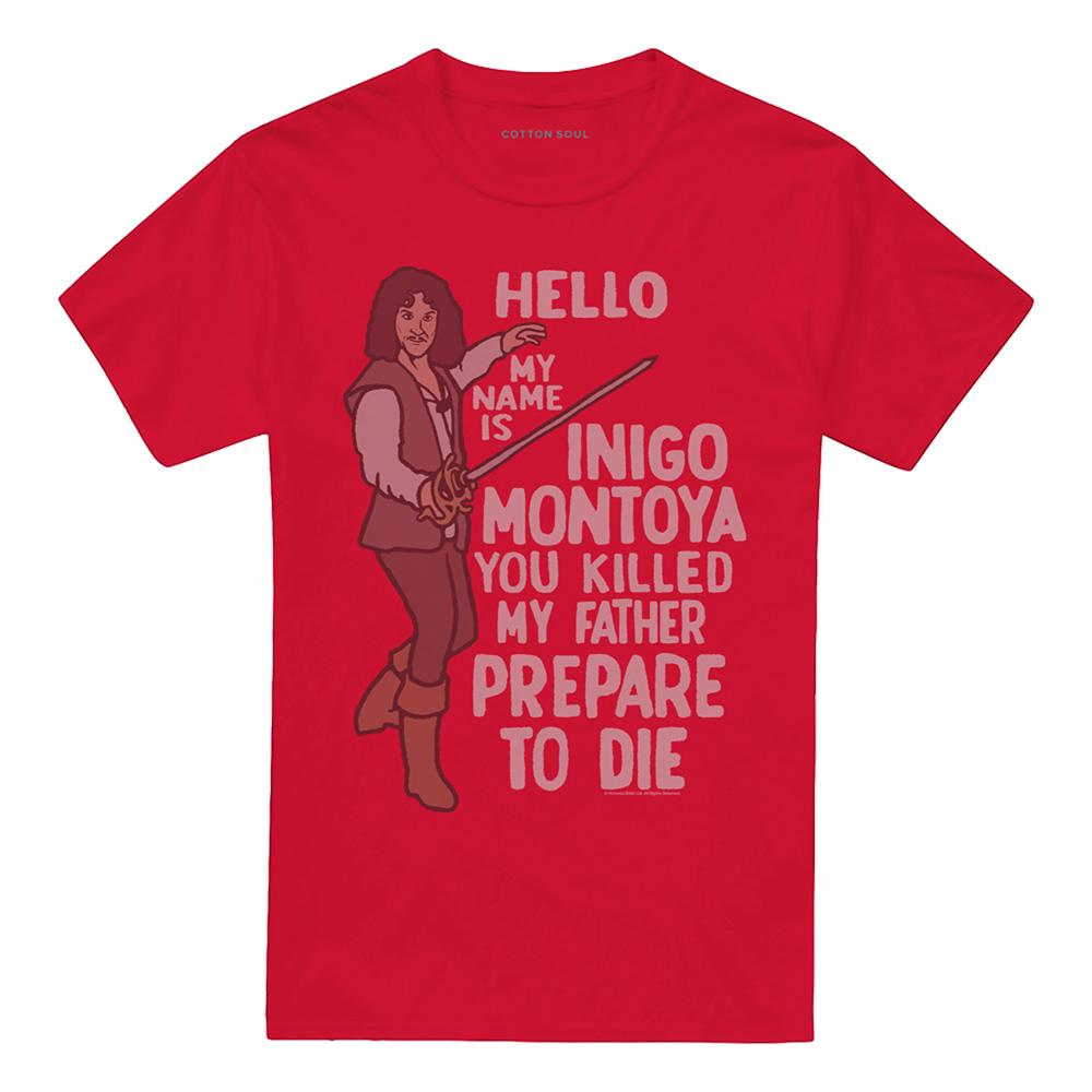 Red - Front - The Princess Bride Unisex Adult Hello My Name Is T-Shirt