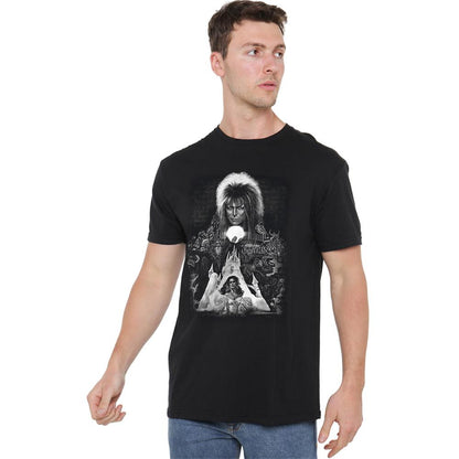 Black - Back - Labyrinth Unisex Adult Castle T-Shirt