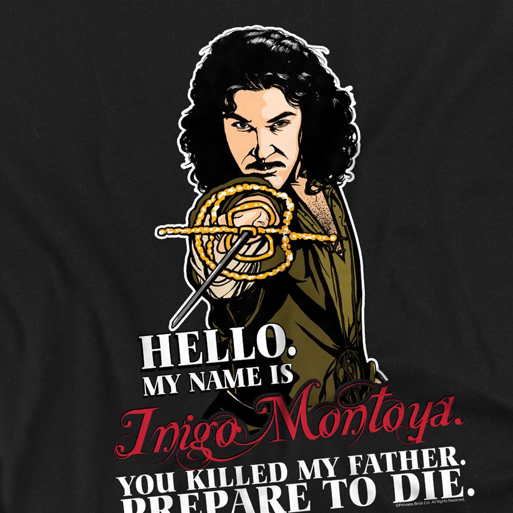 Black - Side - The Princess Bride Unisex Adult Hello T-Shirt