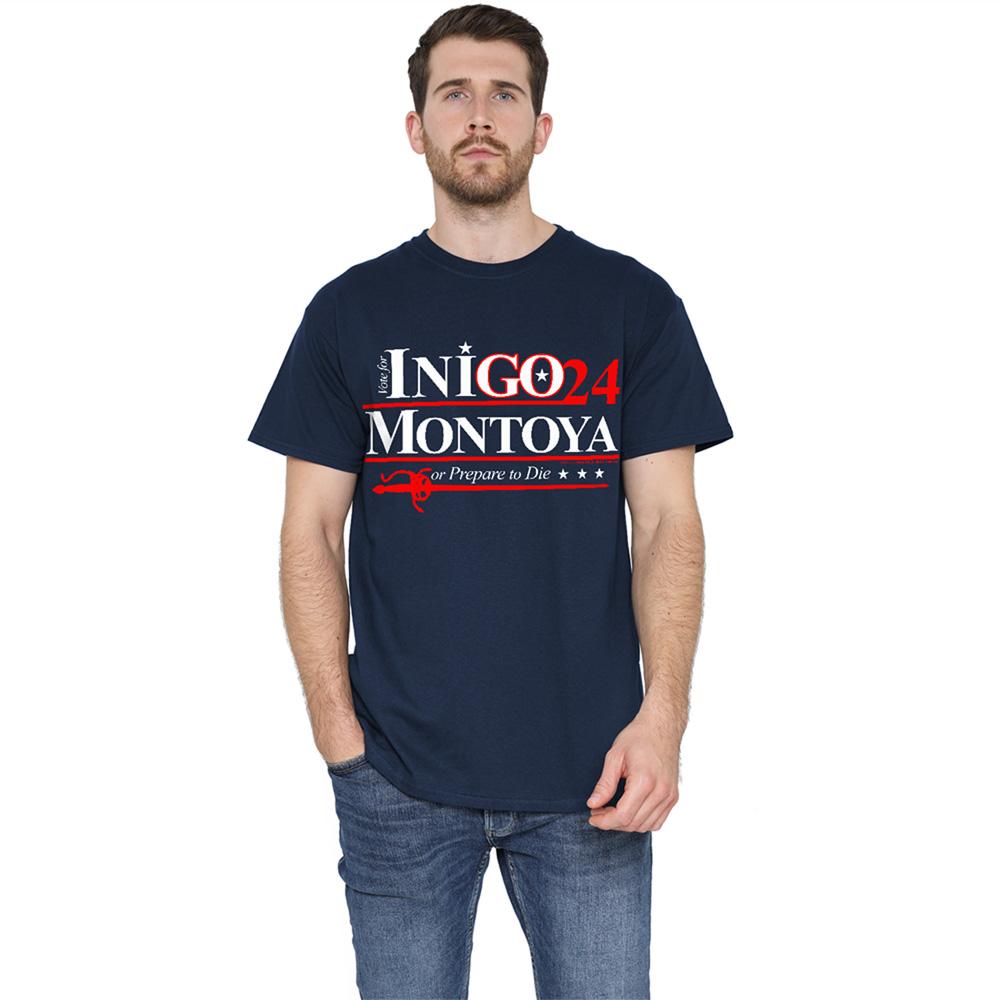 Navy - Back - The Princess Bride Unisex Adult For President 24 Inigo Montoya T-Shirt
