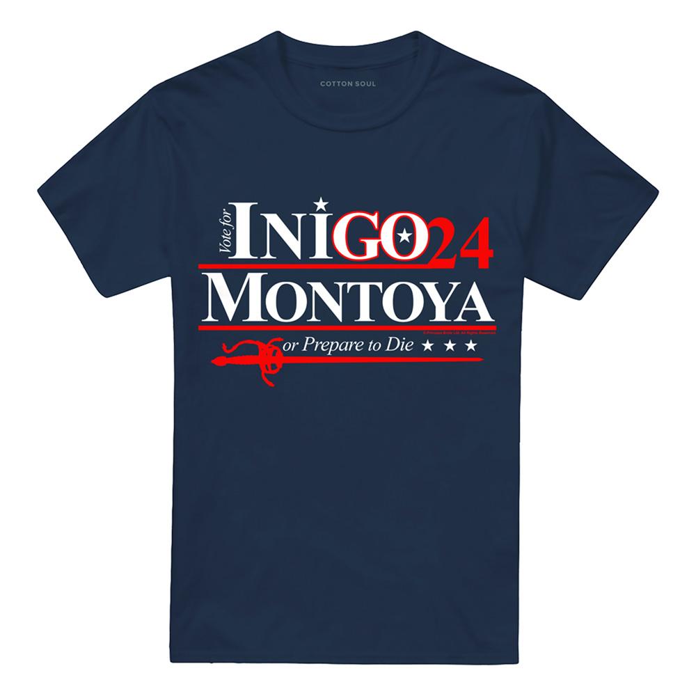 Navy - Front - The Princess Bride Unisex Adult For President 24 Inigo Montoya T-Shirt